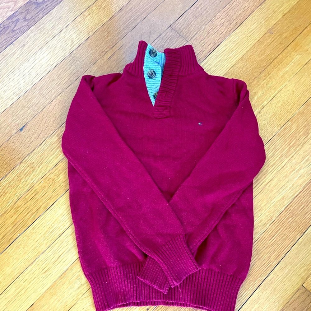 Boys Red tommy sweater